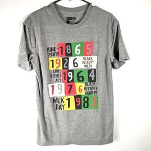 Black History Month Graphic T Shirt Small Gray Juneteenth MLK Target Tee Civil